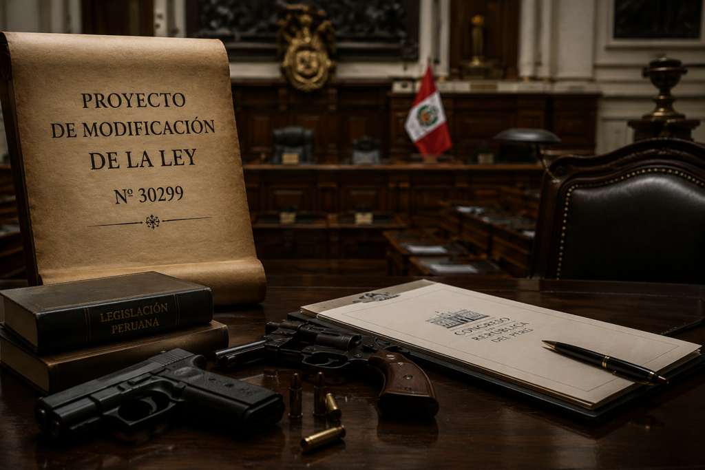 proyecto de modificacion de ley 30299 - tiro defensivo peru